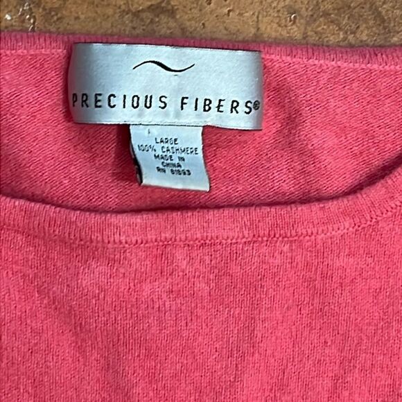 Precious Fibers Cashmere pink sweater size L - Picture 5 of 8